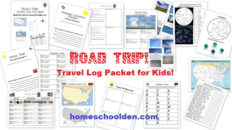 Summer Travel Log Printable (Free!) - Travel Ideas for Kids! - Homeschool  Den